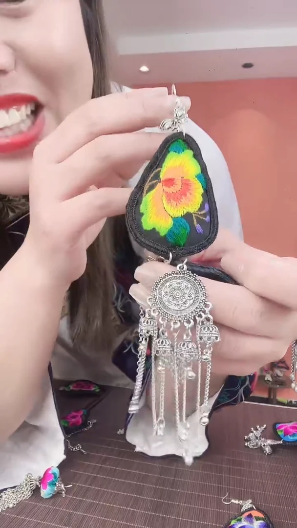 【闪购商品】织绣非遗手工耳环