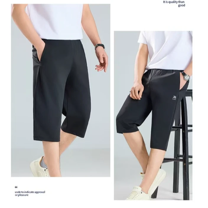 A303男士休闲户外登山七分裤夏季舒适透气薄款跑步弹力