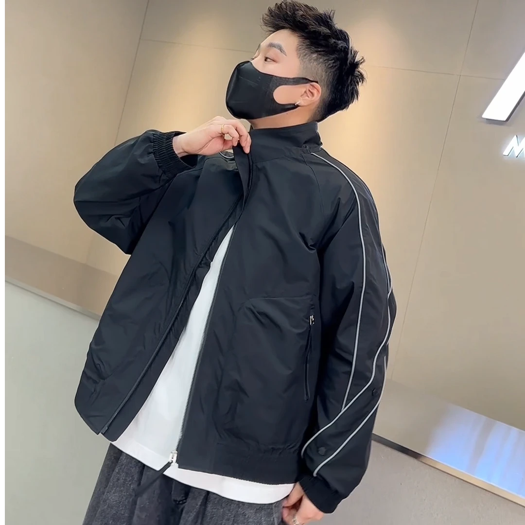 【拉链三防立领外套】秋季新款男女同款防风休闲夹克-2535