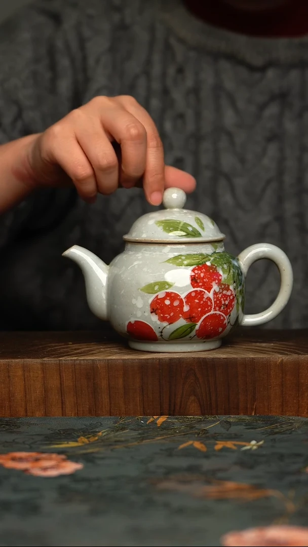 瓷片釉下彩手工手绘同款陶器