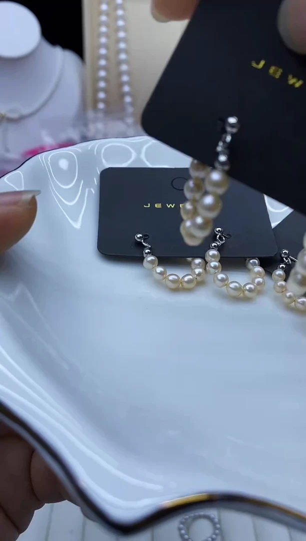 未镶嵌耳饰淡水珍珠耳环多样性发其一