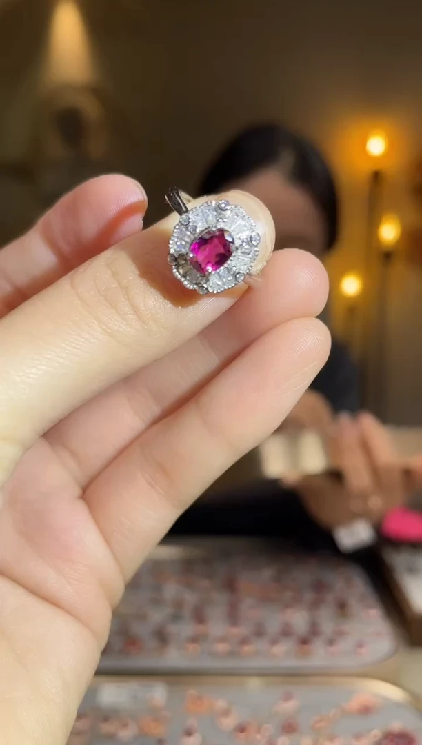 银S925镶嵌手饰碧玺手饰