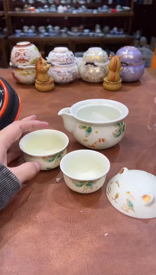 真的很便宜会开片的旅行茶具