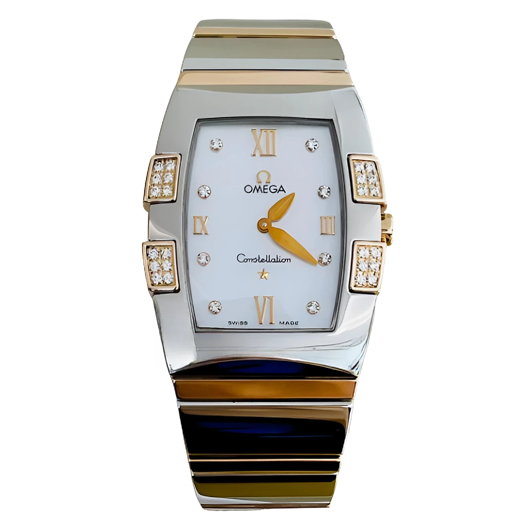 99新 Omega/欧米茄 星座系列石英女表1286.75.00表径33X26