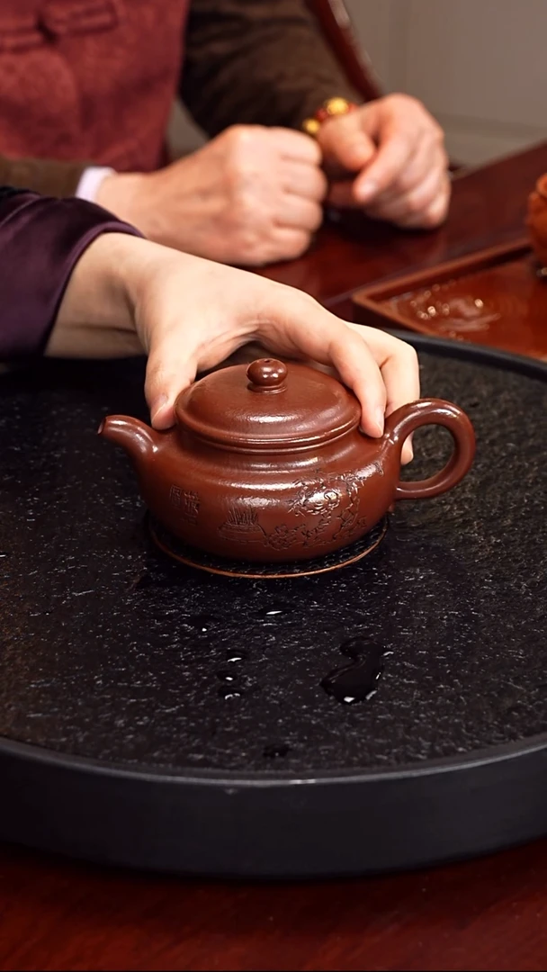 茶壶紫砂周锡芬  仿古127 紫袍玉砂 240毫升 开元