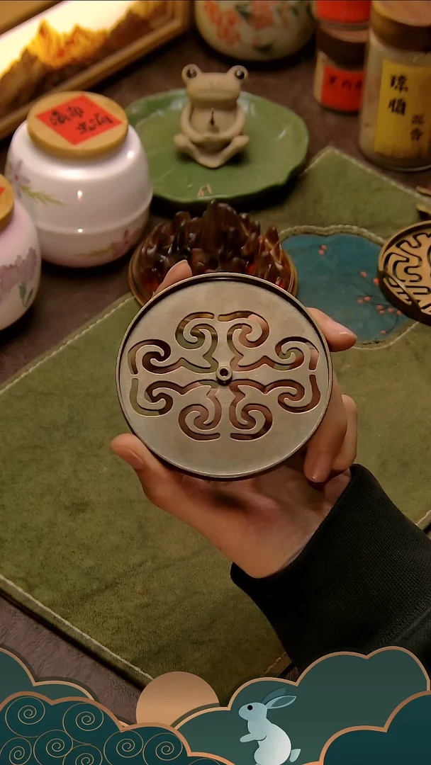 铜仿古青铜色 9cm 四合如意