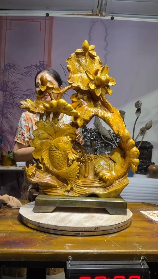 金丝楠用****1金丝楠木雕刻摆件