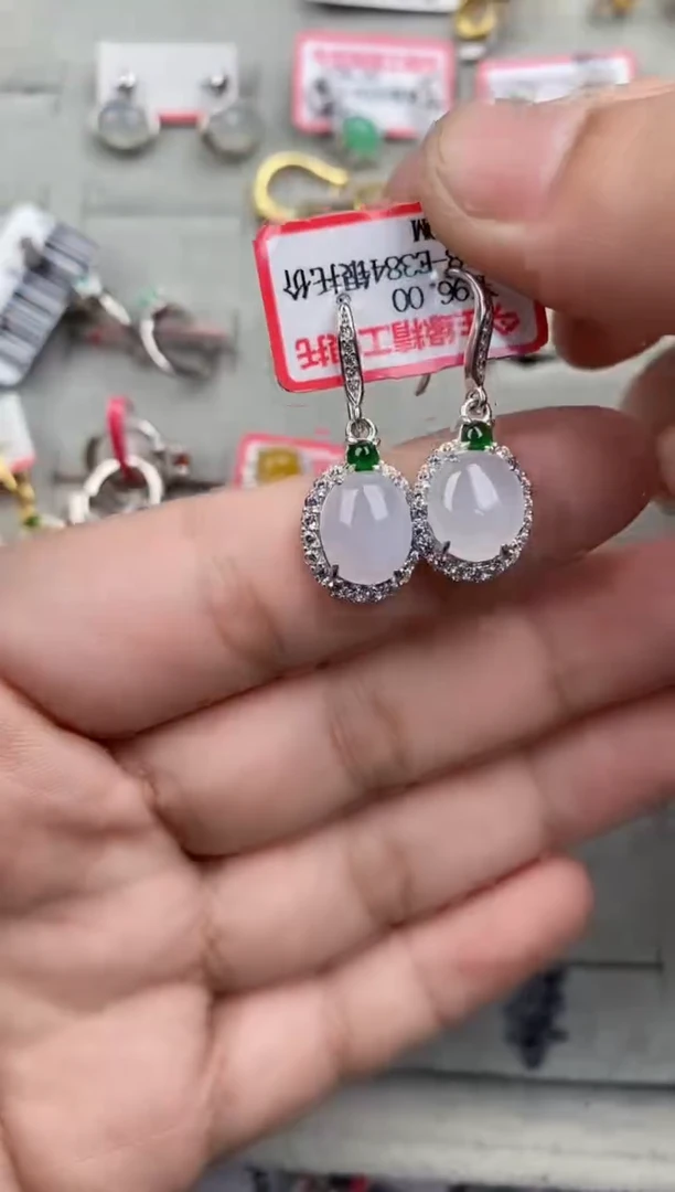 银S925镶嵌戒指翡翠1414   6