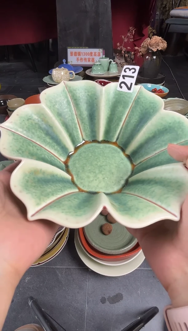 陶瓷除****菜213 花朵盘