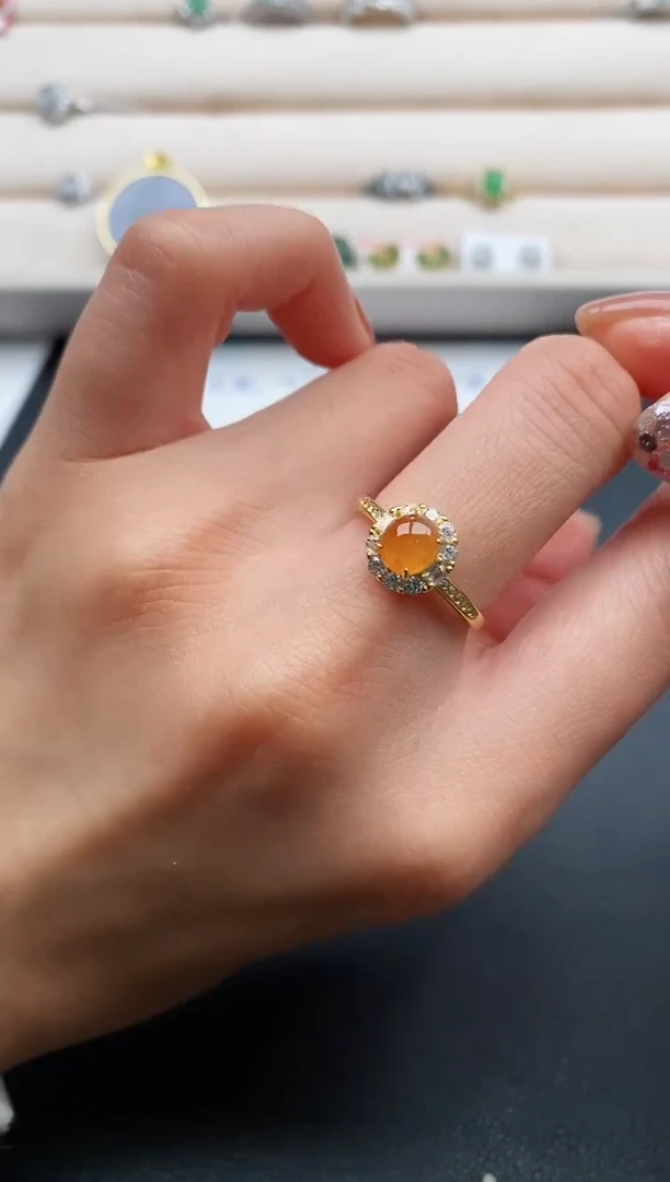 银S925镶嵌戒指翡翠3333333+10