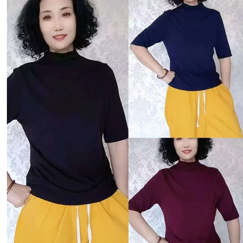 初秋新款莫代尔T恤衫