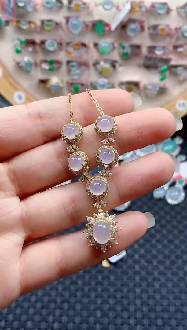 银S925镶嵌戒指翡翠天然A货缅甸翡翠