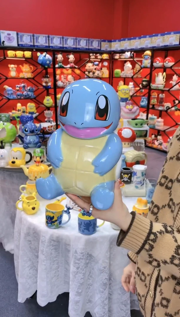 【闪购商品】.@@陶瓷杰尼龟储物罐