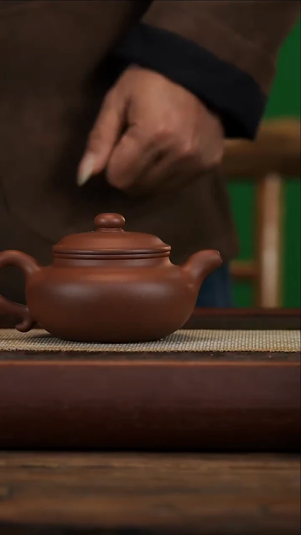 茶壶紫砂5号井底槽青仿古微瑕