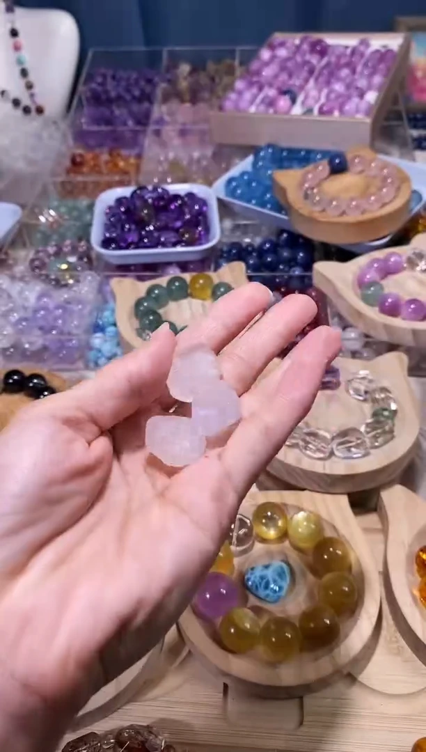 未镶嵌手串水晶Q06蓝月随行宽15-16单颗