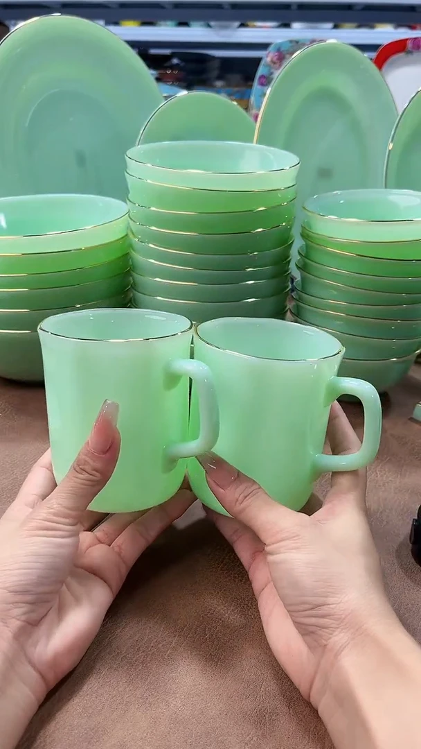 玉瓷350cc玉瓷茶杯水杯2只景德镇