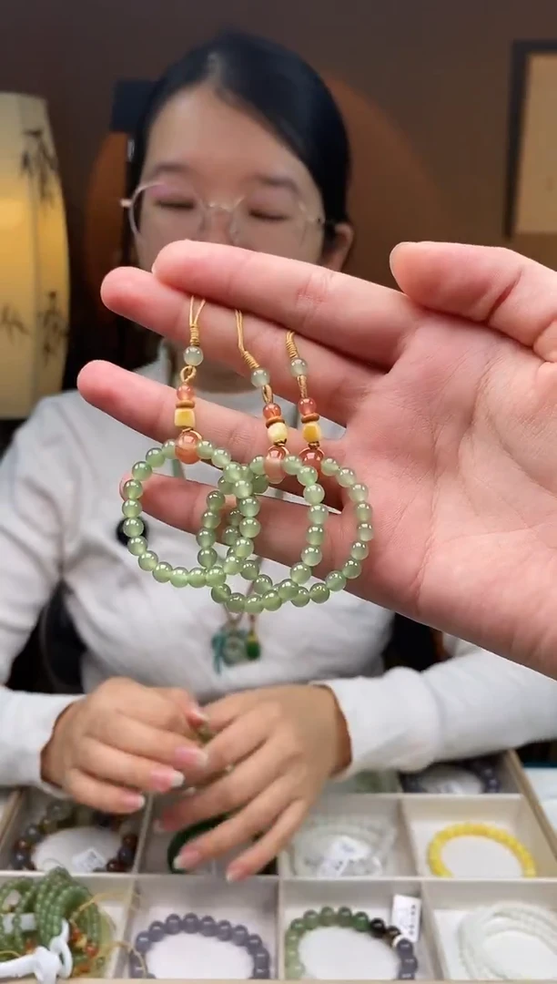 吊坠(不含链)未镶嵌和田玉卡5圆珠手机挂吊坠多样性发一无证书