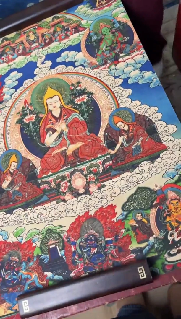 卷轴画龙妹的唐卡tk16