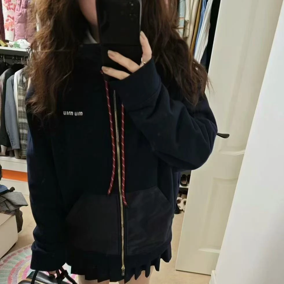 全新未使用 MIU MIU/缪缪 拼接连帽外套 17300/杭州实体PoisonLab