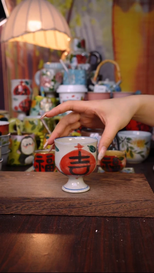 杯子陶泥垚手作 景德镇手工手绘陶瓷器物