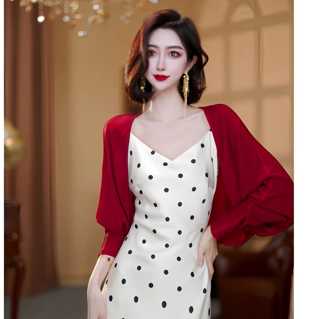 【大晶定制】''百搭披肩''秋季进口醋酸新款长袖优雅披肩-DJ10147