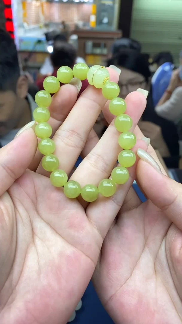 18K金镶嵌手串和田玉多样性发其一-手串-S4440