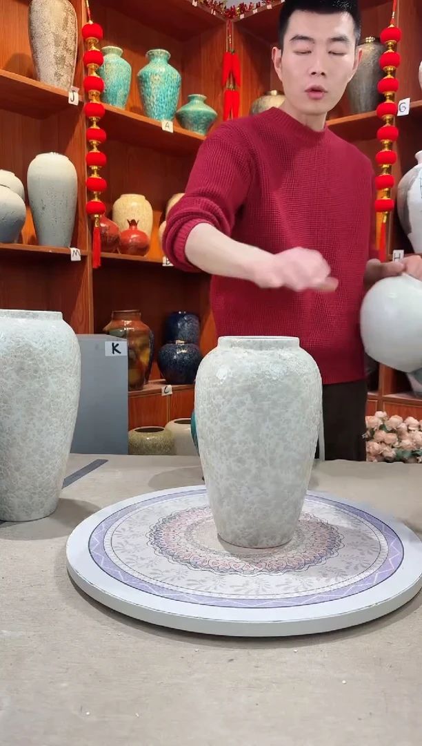 【闪购商品】瓶陶瓷花瓶 无花茶白中号