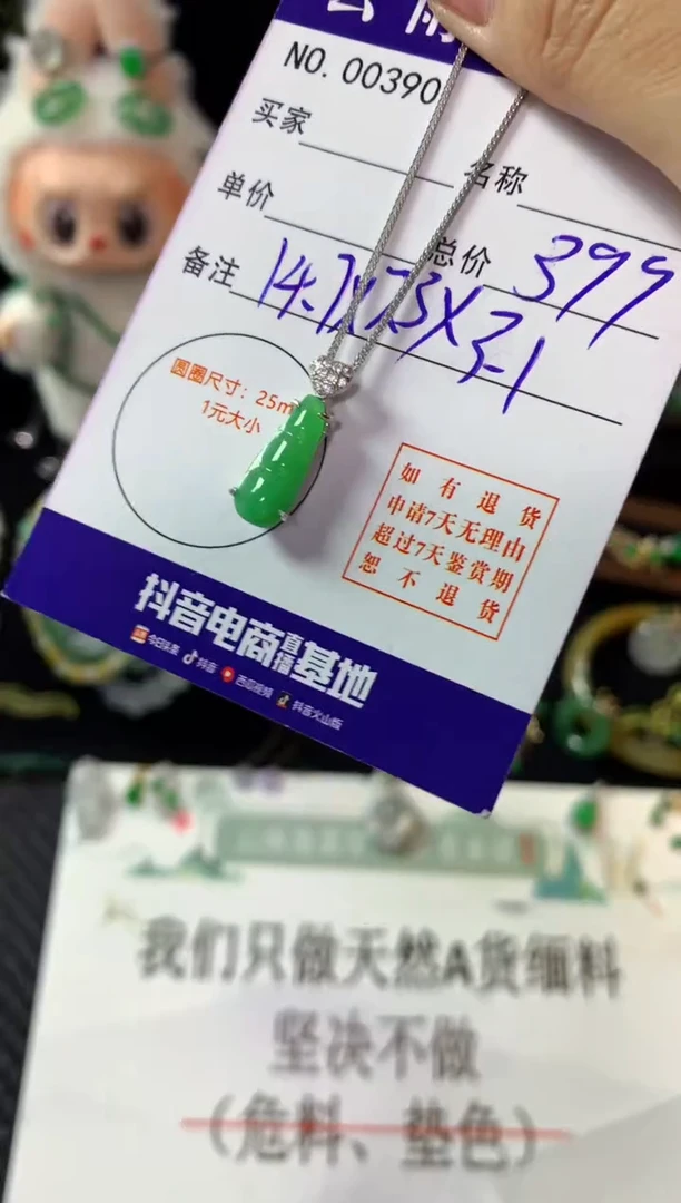翡翠银S925镶嵌颈饰翡翠