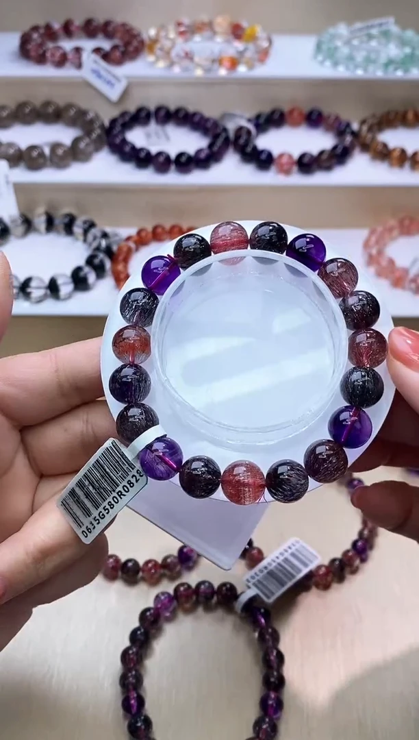 【闪购商品】水晶手链未镶嵌黑加仑超七单圈10m+