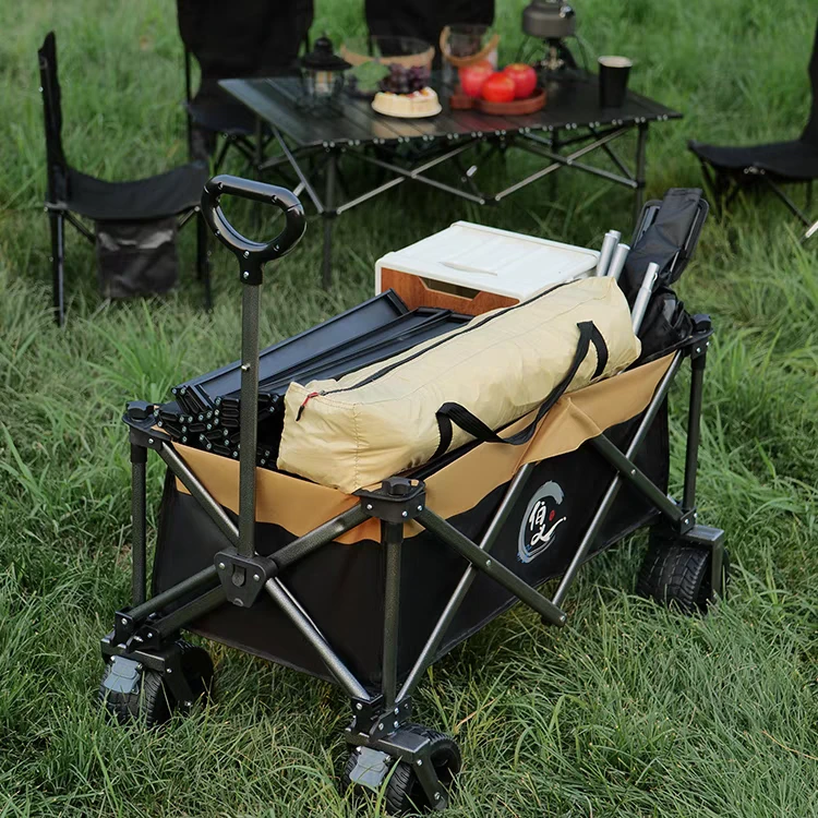 【伯义】户外露营可折叠推车聚拢便携野外营地车升级加固手推车
