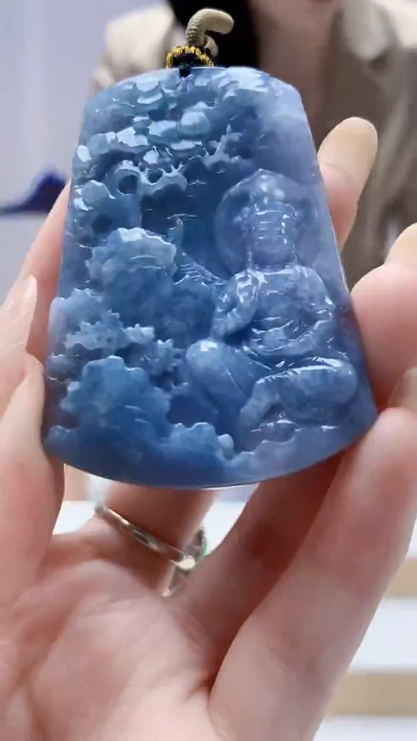 未镶嵌定制翡翠4829DD-毛货挂件68