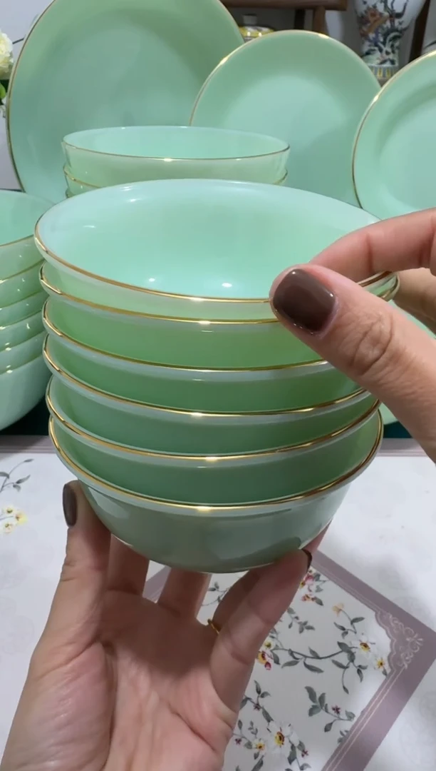 4.5英寸玉瓷碗6个口径11.5厘米