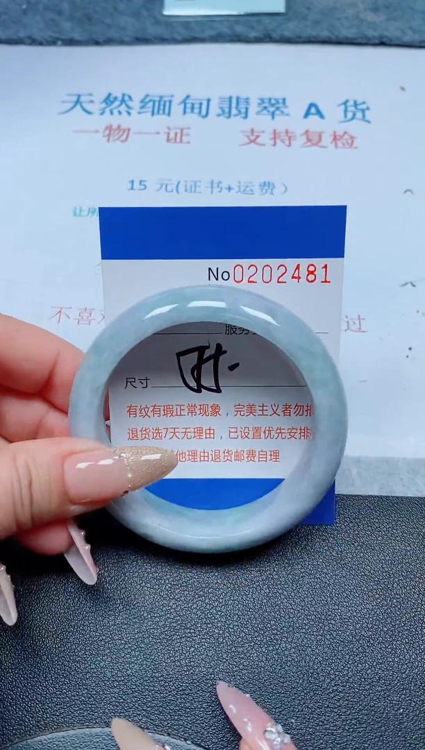 未镶嵌手镯翡翠A货手镯02481