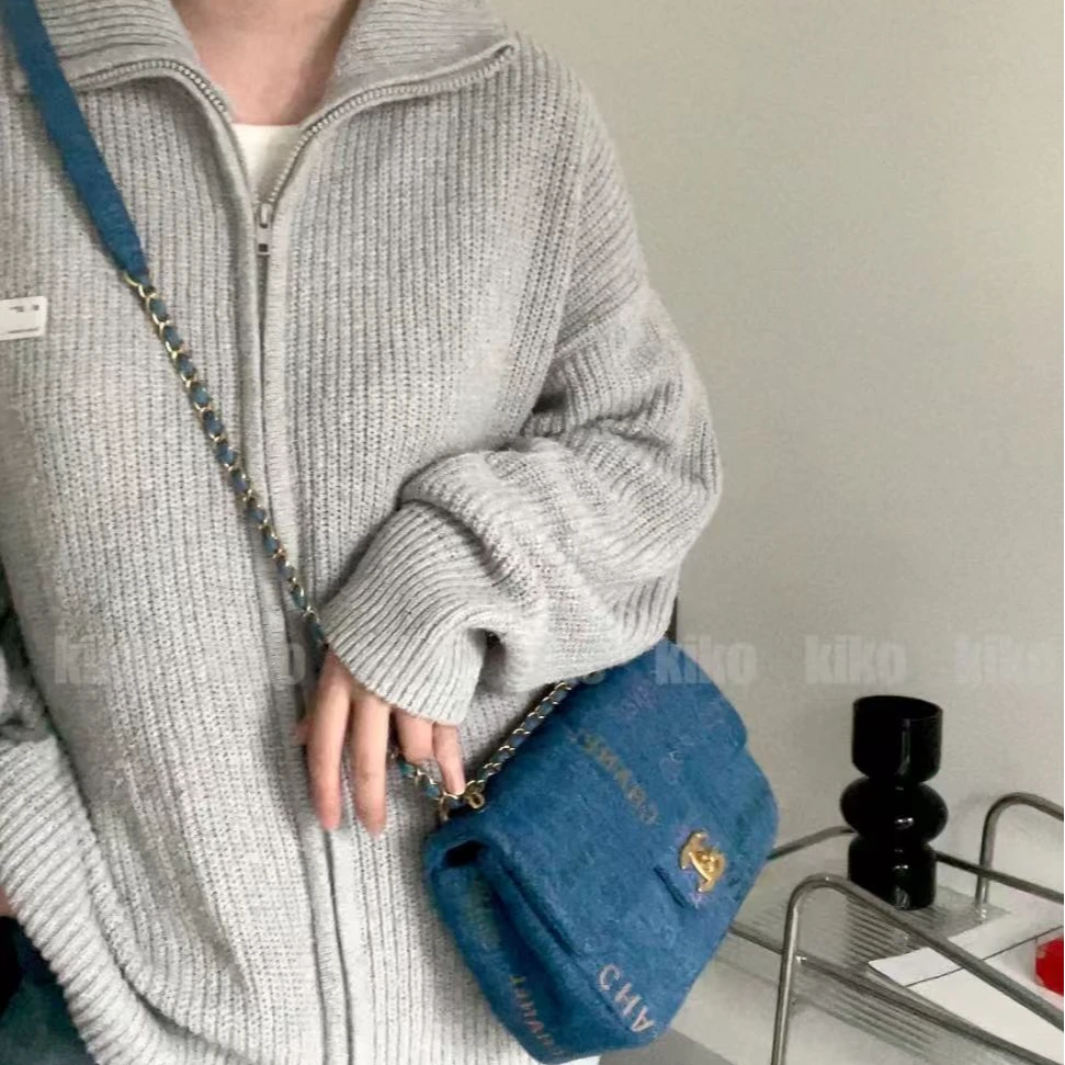 99新 Chanel/香奈儿 22p牛仔涂鸦cf中号