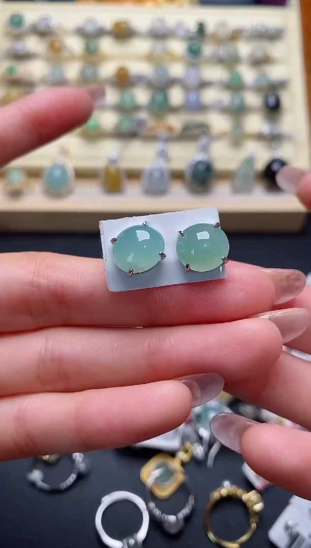 银S925镶嵌戒指翡翠222222+2