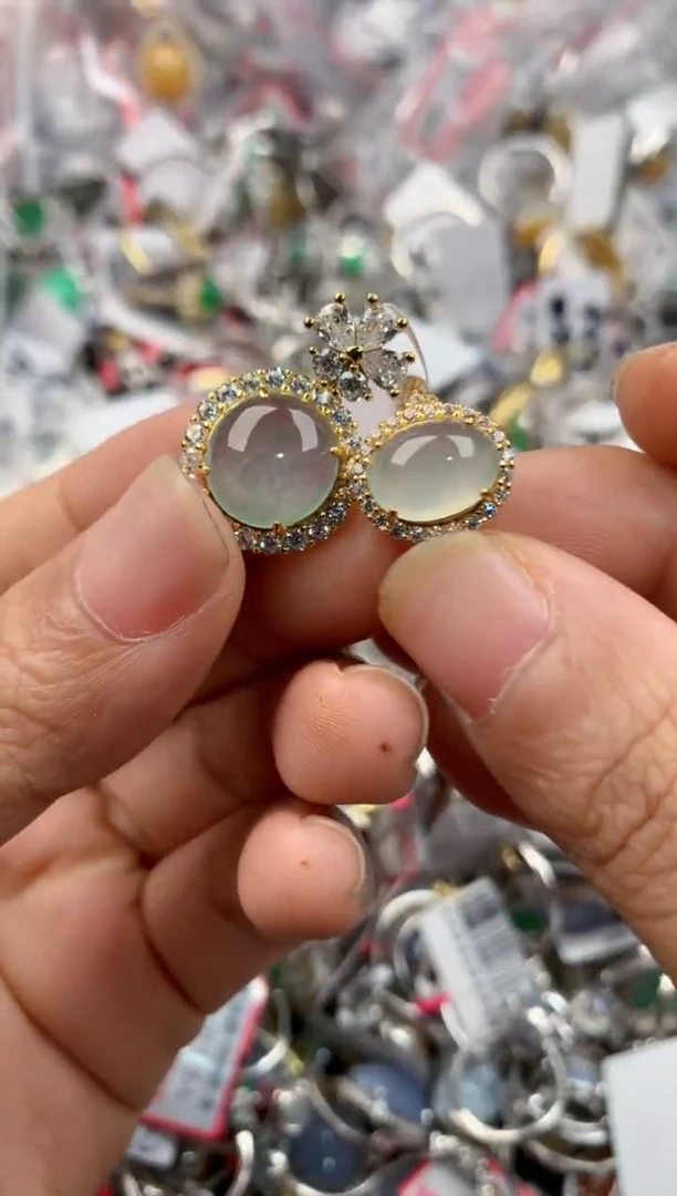 银S925镶嵌戒指翡翠1111----3