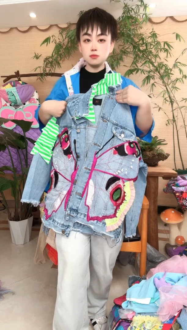 姗*牛仔衣新款2025