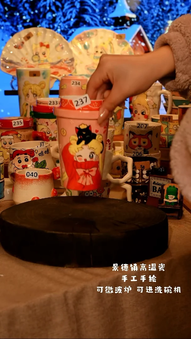 陶瓷237景德镇原创设计师款高温陶瓷手工手绘