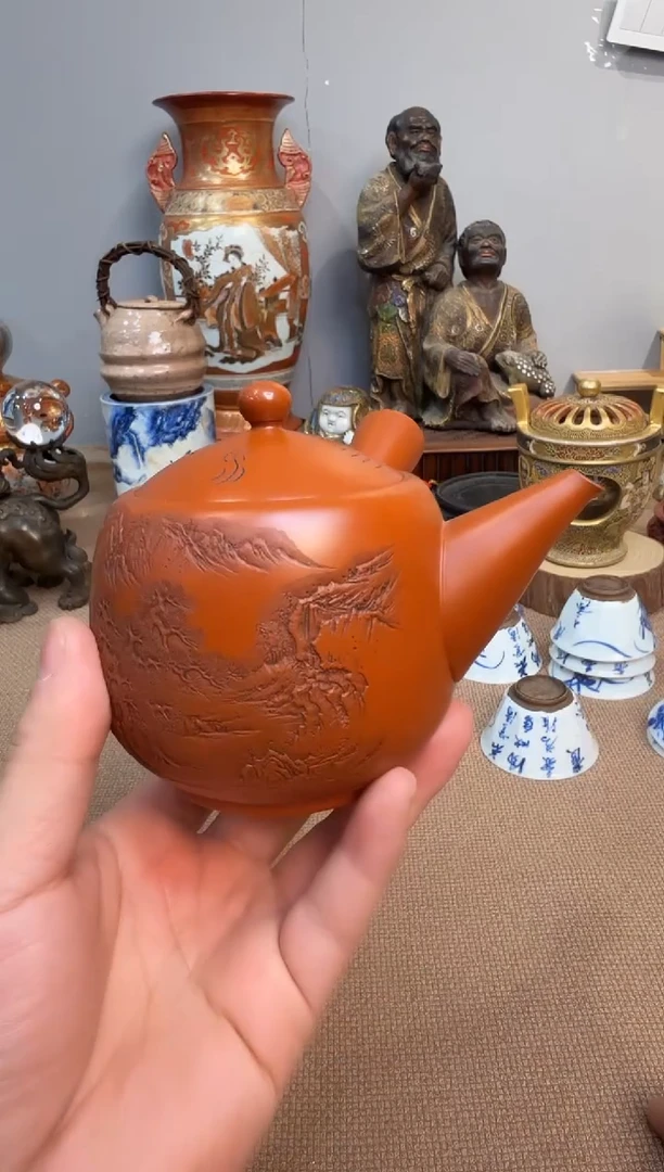 壶堂雪堂侧把壶啊