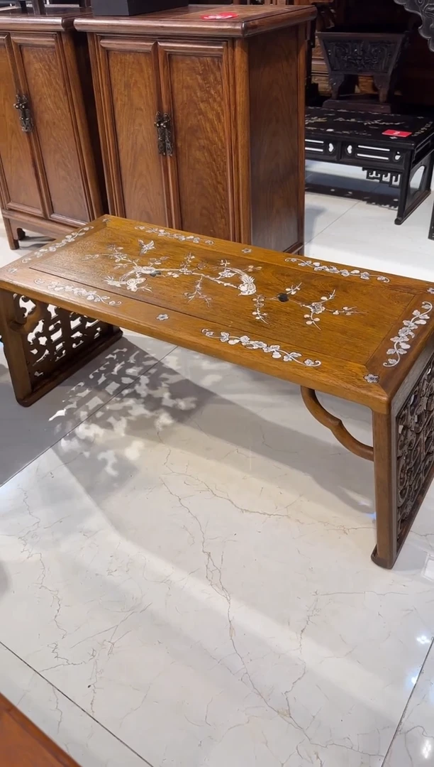 【闪购商品】木木艺缅花镶嵌花鸟案桌1280.8888888