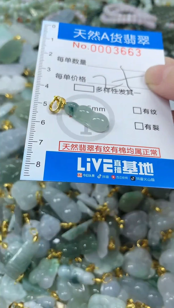 颈饰未镶嵌翡翠净货挂件-3663