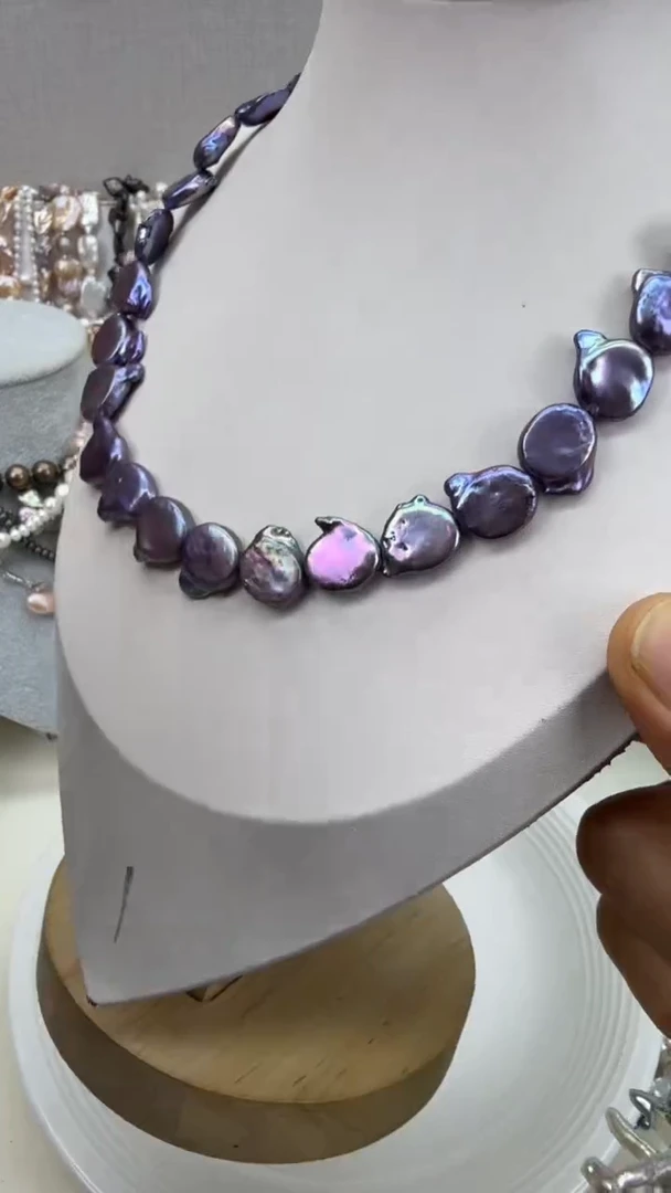 颈饰银S925镶嵌淡水珍珠1