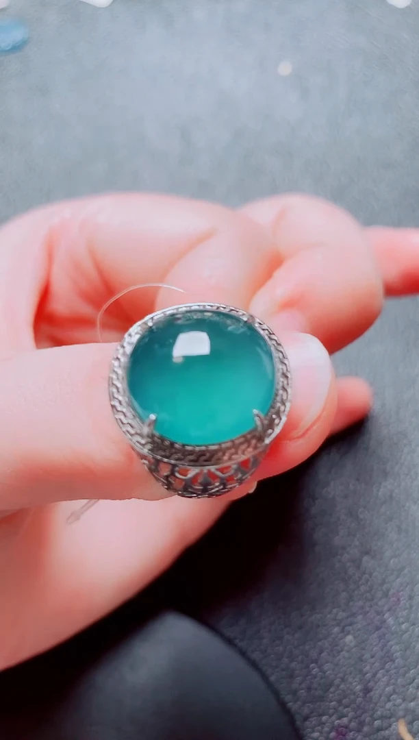 银S925镶嵌戒指翡翠1111