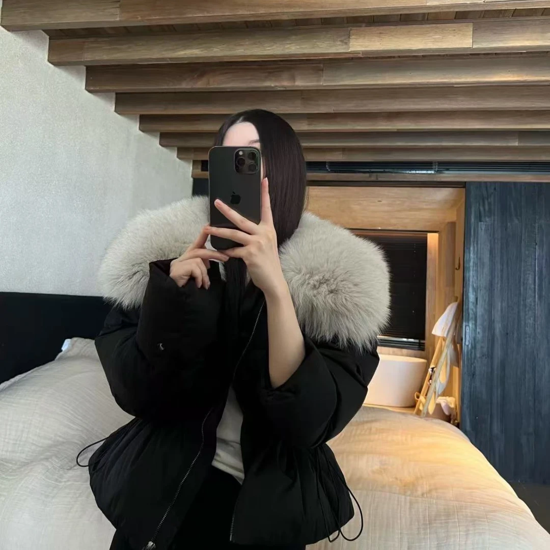 88325爱尔兰小贵妇~雨雨年货大毛领短款棉衣外套