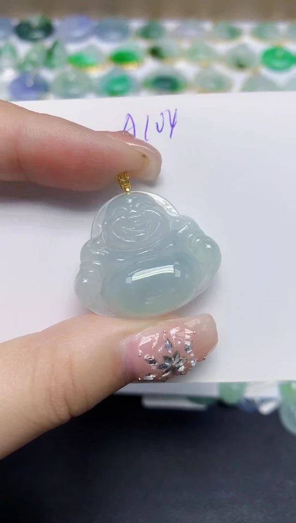 颈饰未镶嵌翡翠天然缅甸翡翠A货翡翠百元以上9元证书费自理
