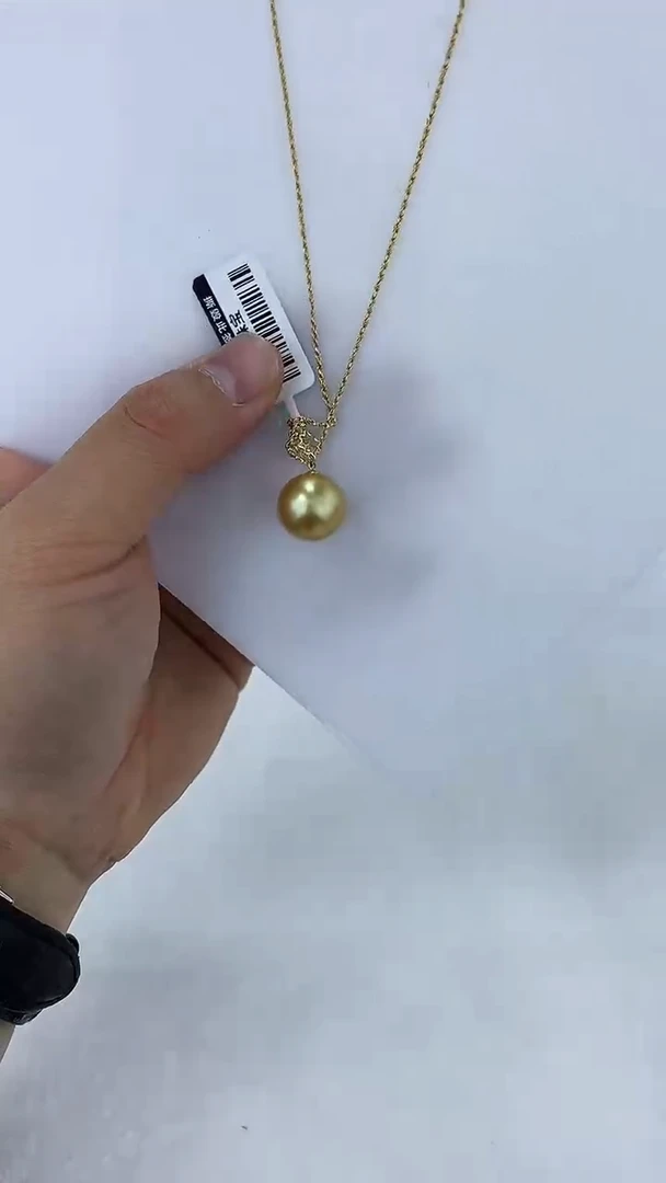 18K金镶嵌AQ海水珍珠海水珍珠吊坠@@YBQ093