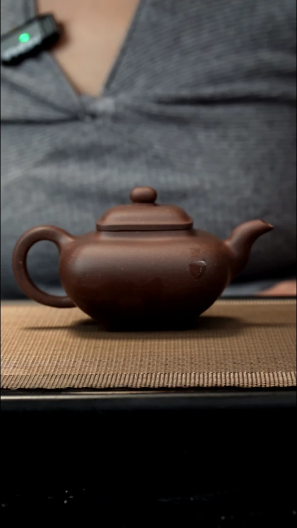 紫砂茶盏紫泥四方传炉220CC