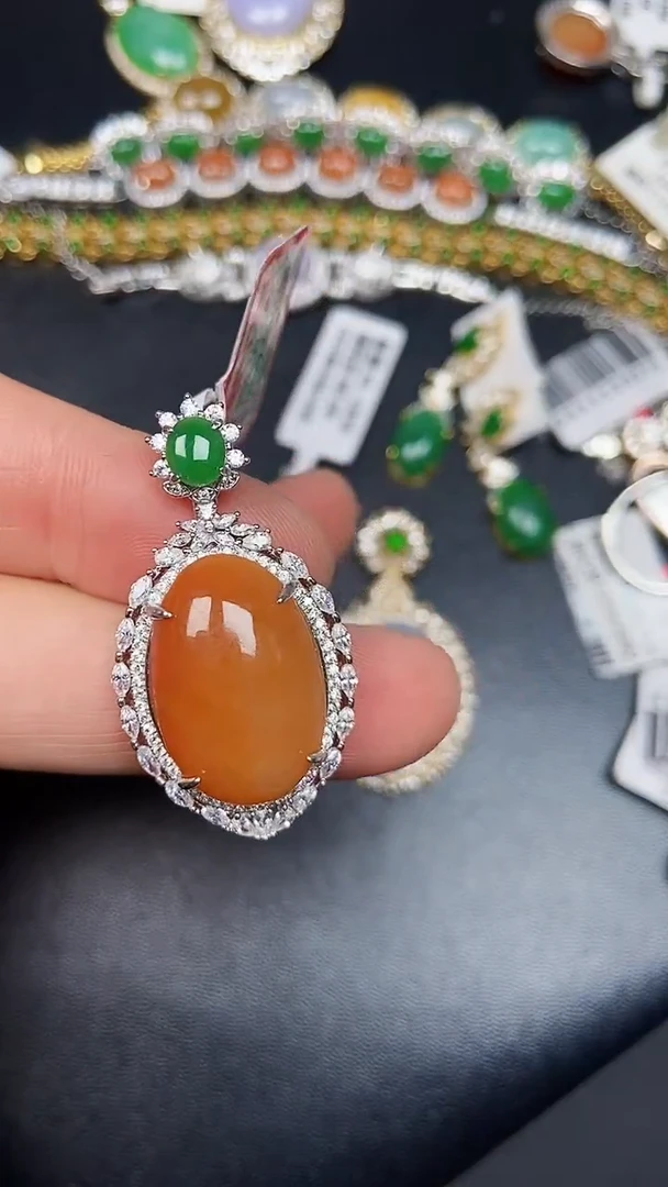 银S925镶嵌戒指翡翠1340