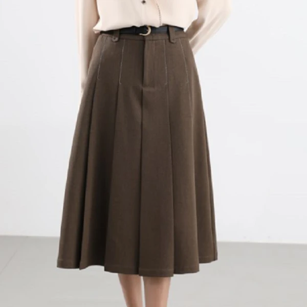 【无龄迷笛】B97-8463094摩卡棕2025夏季新款半裙