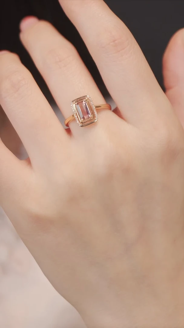 18K金镶嵌戒指碧玺6【】